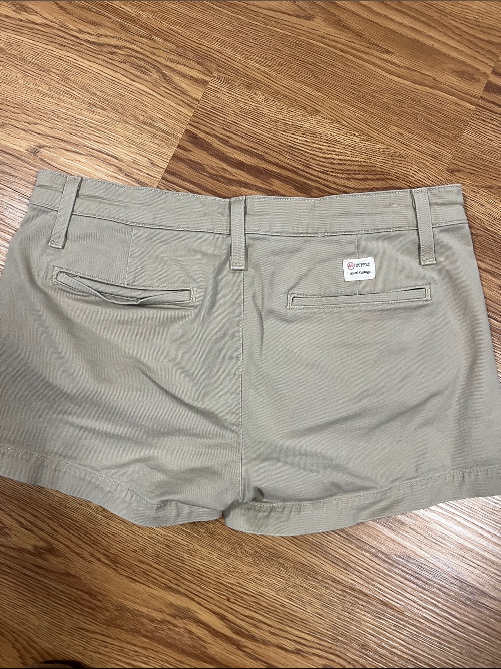 AG Adriano Goldschmied Khaki Stretch Bermuda Shorts - Picture 4 of 5